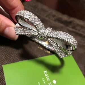 Kate Spade Silver Crystal Bow Bracelet